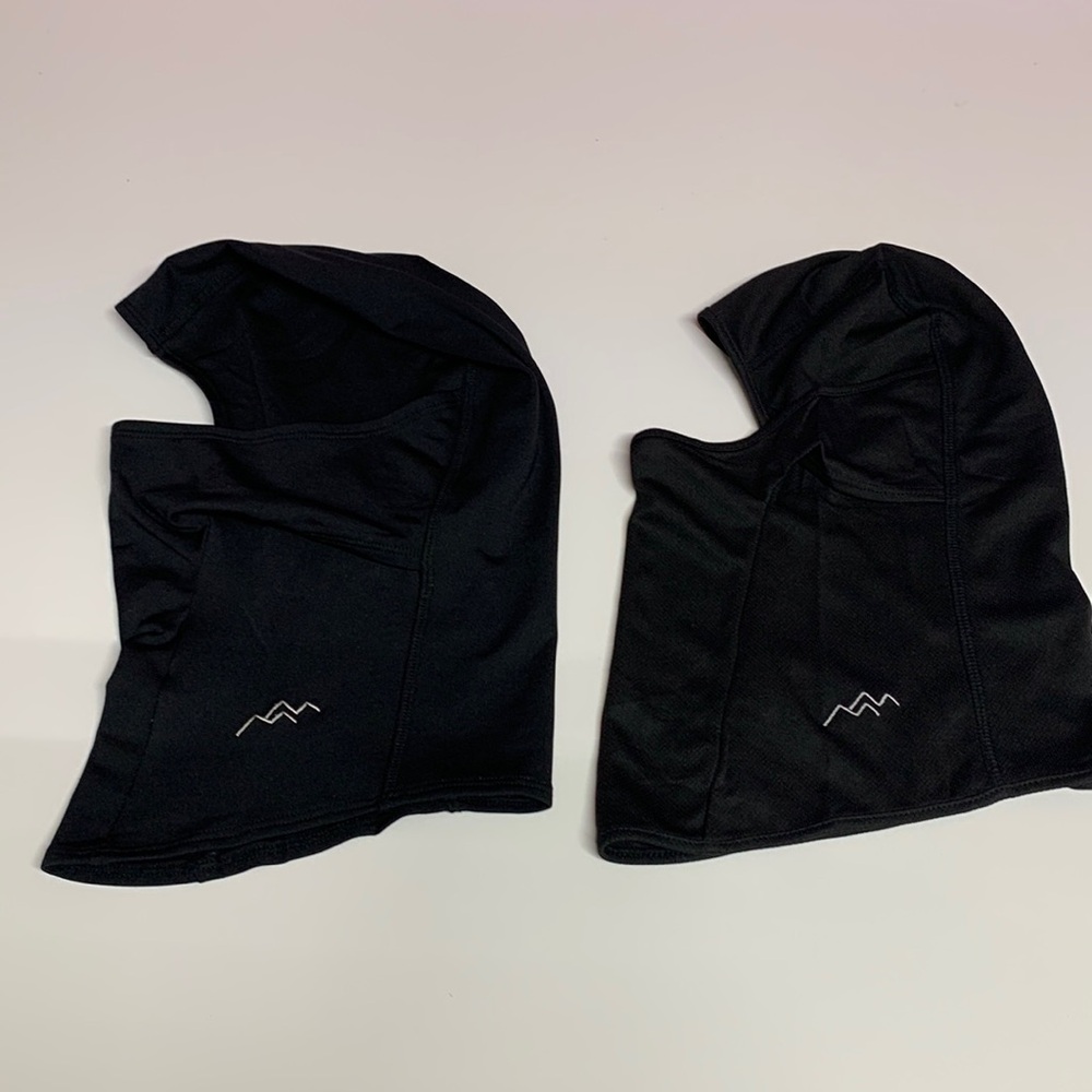 2 Trailside supply Co. Black Balaclava Light & Fleece NWOT New polyester spandex